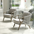 Contemporary Scandinavian Outdoor Garden Resin Sofa - 1/3 Seater For Balcony & Outdoor Patio Lumendat