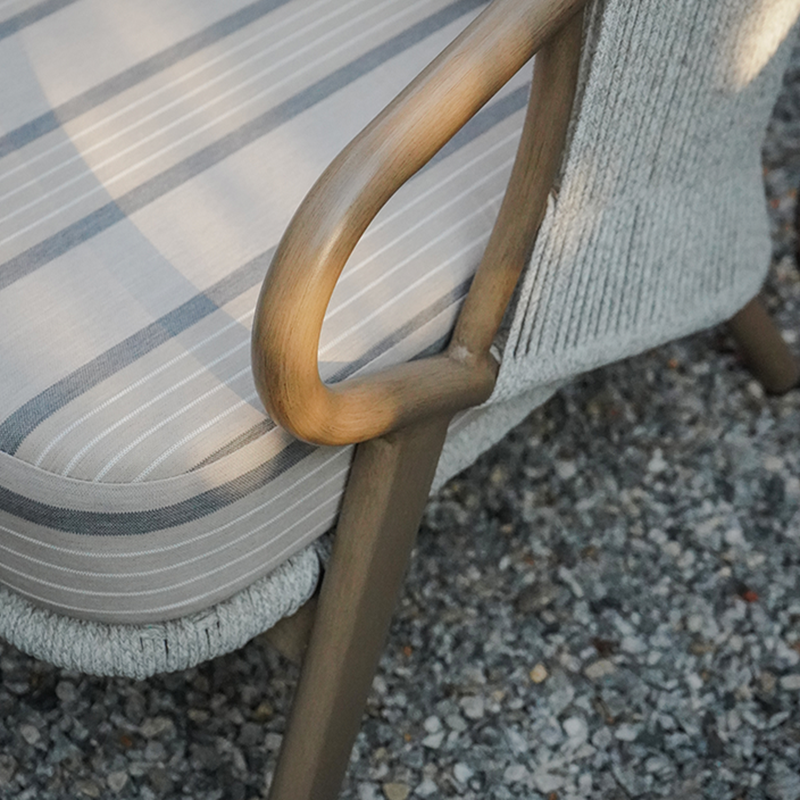 Contemporary Scandinavian Outdoor Garden Resin Sofa - 1/3 Seater For Balcony & Outdoor Patio Lumendat