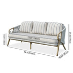 Contemporary Scandinavian Outdoor Garden Resin Sofa - 1/3 Seater For Balcony & Outdoor Patio Lumendat
