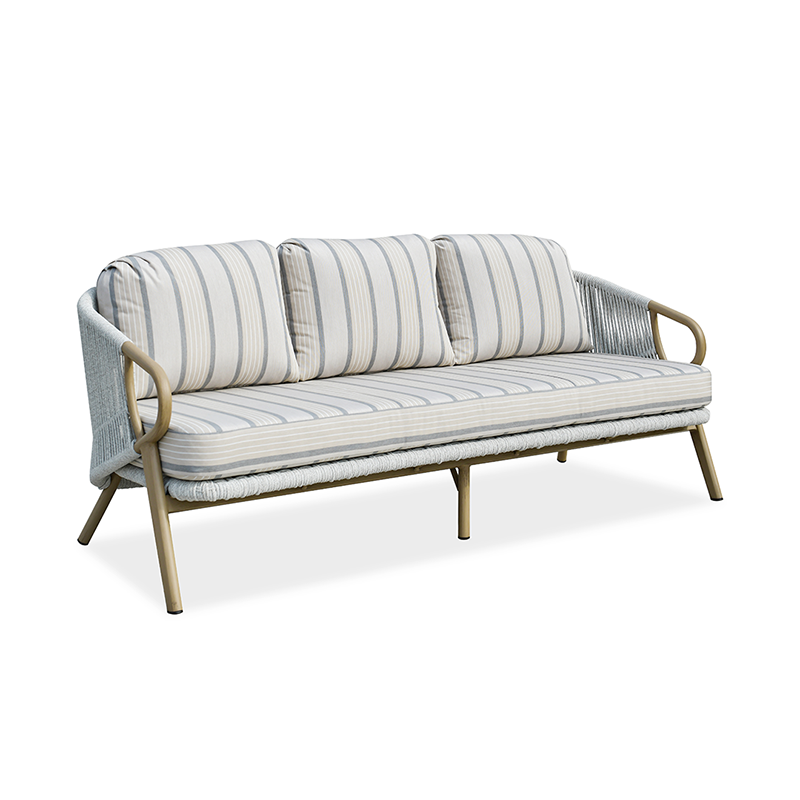 Contemporary Scandinavian Outdoor Garden Resin Sofa - 1/3 Seater For Balcony & Outdoor Patio Lumendat