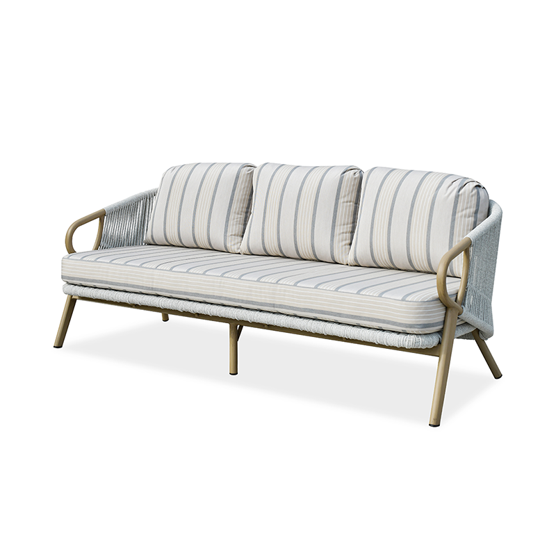 Contemporary Scandinavian Outdoor Garden Resin Sofa - 1/3 Seater For Balcony & Outdoor Patio Lumendat
