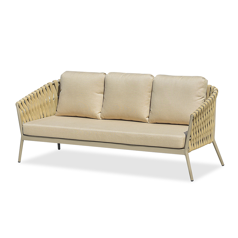 Traditional French Outdoor Rope Woven Sofa - 1/2/3 Seater For Balcony & Outdoor Patio Lumendat