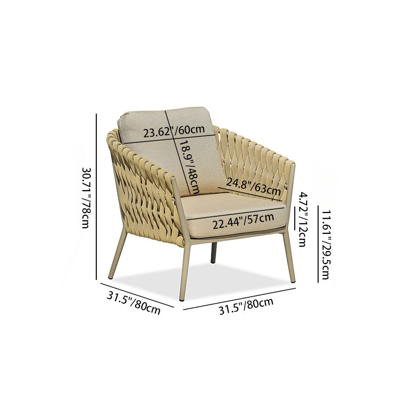 Traditional French Outdoor Rope Woven Sofa - 1/2/3 Seater For Balcony & Outdoor Patio Lumendat