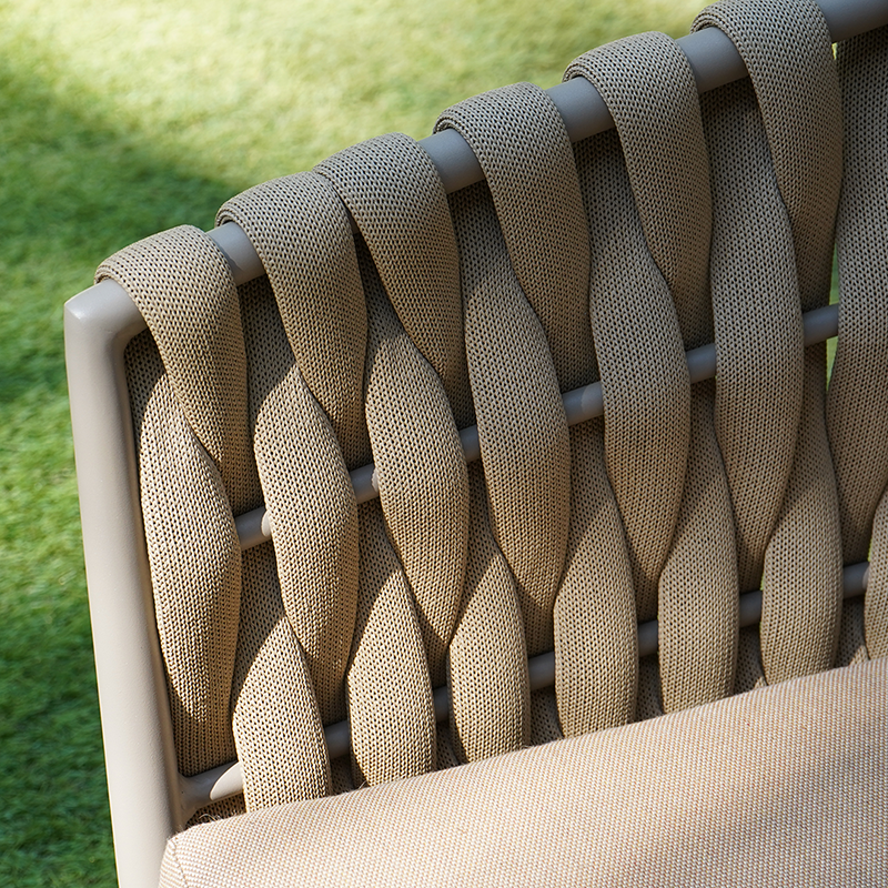 Traditional French Outdoor Rope Woven Sofa - 1/2/3 Seater For Balcony & Outdoor Patio Lumendat