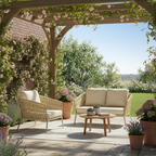 Traditional French Outdoor Rope Woven Sofa - 1/2/3 Seater For Balcony & Outdoor Patio Lumendat