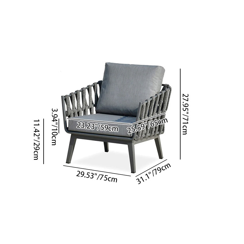 Modern Minimalist Outdoor Garden Rope Sofa - 1/2/3 Seater For Balcony & Outdoor Patio Lumendat