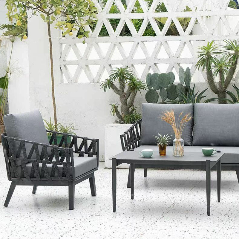 Modern Minimalist Outdoor Garden Rope Sofa - 1/2/3 Seater For Balcony & Outdoor Patio Lumendat