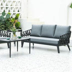 Modern Minimalist Outdoor Garden Rope Sofa - 1/2/3 Seater For Balcony & Outdoor Patio Lumendat