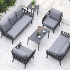Modern Minimalist Outdoor Garden Rope Sofa - 1/2/3 Seater For Balcony & Outdoor Patio Lumendat