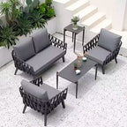 Modern Minimalist Outdoor Garden Rope Sofa - 1/2/3 Seater For Balcony & Outdoor Patio Lumendat
