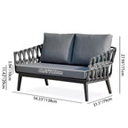 Modern Minimalist Outdoor Garden Rope Sofa - 1/2/3 Seater For Balcony & Outdoor Patio Lumendat