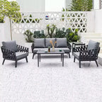 Modern Minimalist Outdoor Garden Rope Sofa - 1/2/3 Seater For Balcony & Outdoor Patio Lumendat