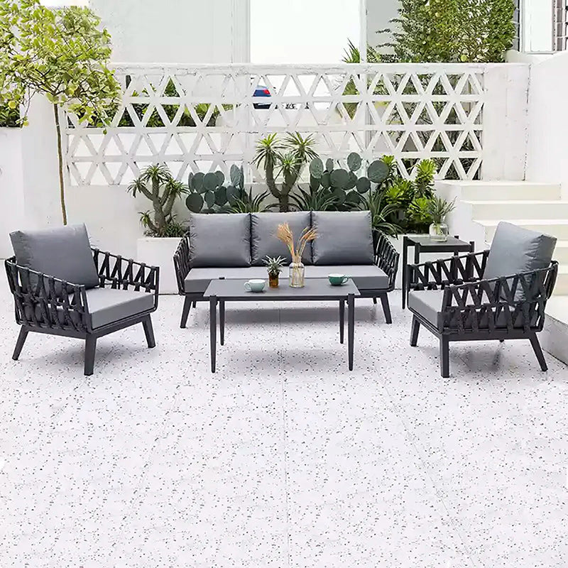 Modern Minimalist Outdoor Garden Rope Sofa - 1/2/3 Seater For Balcony & Outdoor Patio Lumendat