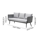 Traditional Chinese Outdoor Rope Weave Sofa - 1/2/3 Seater For Balcony & Outdoor Patio Lumendat