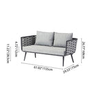 Traditional Chinese Outdoor Rope Weave Sofa - 1/2/3 Seater For Balcony & Outdoor Patio Lumendat