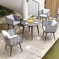 Traditional Chinese Outdoor Rope Weave Sofa - 1/2/3 Seater For Balcony & Outdoor Patio Lumendat