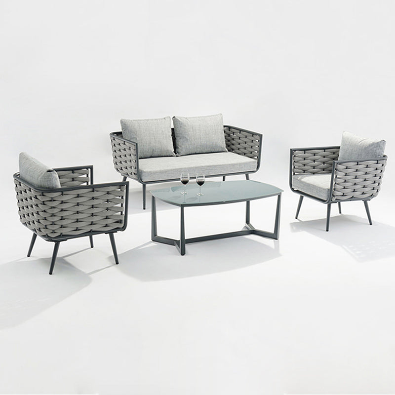 Traditional Chinese Outdoor Rope Weave Sofa - 1/2/3 Seater For Balcony & Outdoor Patio Lumendat