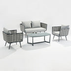 Traditional Chinese Outdoor Rope Weave Sofa - 1/2/3 Seater For Balcony & Outdoor Patio Lumendat
