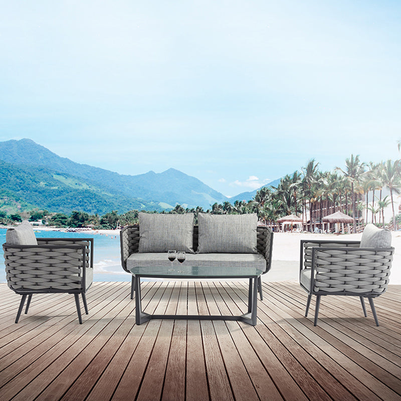 Traditional Chinese Outdoor Rope Weave Sofa - 1/2/3 Seater For Balcony & Outdoor Patio Lumendat