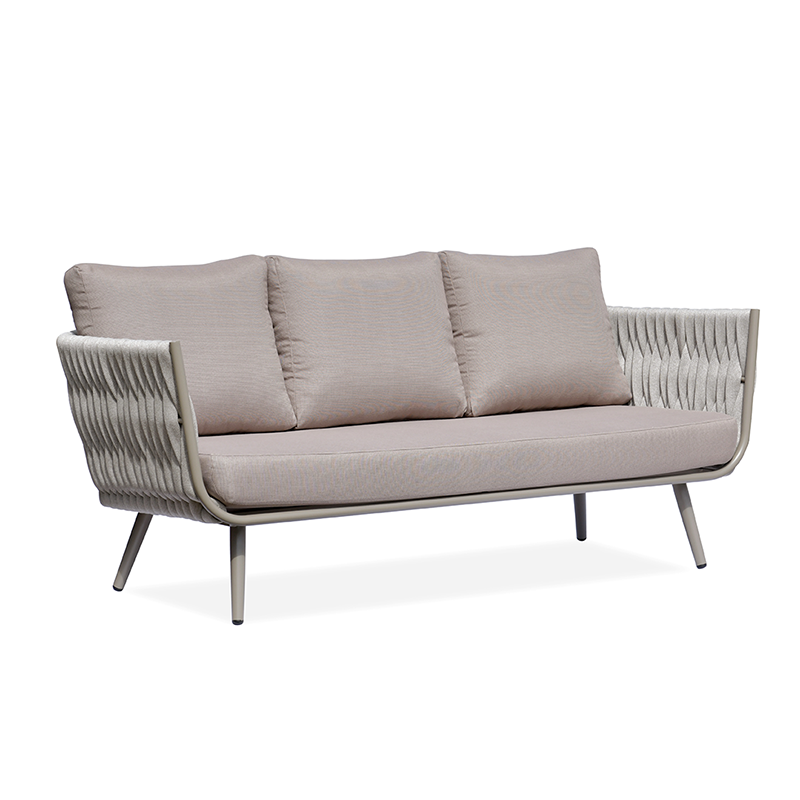 Contemporary Scandinavian Outdoor Rope Weave Sofa - 1/2/3 Seater For Balcony & Outdoor Patio Lumendat