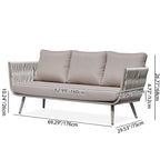 Contemporary Scandinavian Outdoor Rope Weave Sofa - 1/2/3 Seater For Balcony & Outdoor Patio Lumendat