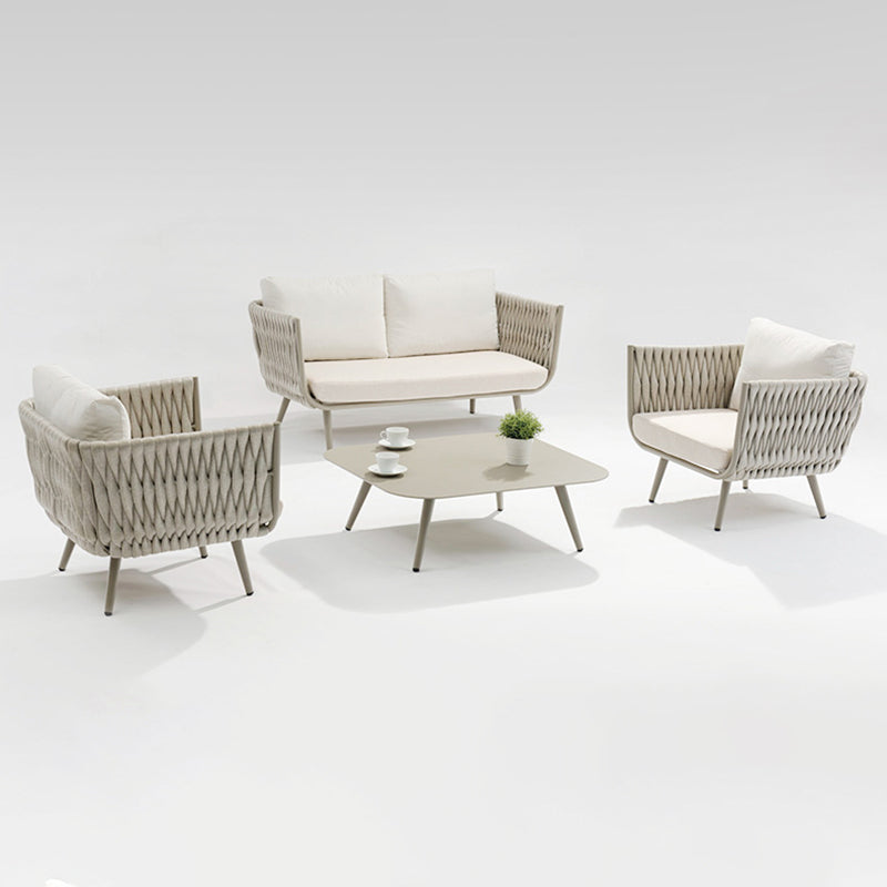 Contemporary Scandinavian Outdoor Rope Weave Sofa - 1/2/3 Seater For Balcony & Outdoor Patio Lumendat