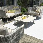 Contemporary Scandinavian Outdoor Rope Weave Sofa - 1/2/3 Seater For Balcony & Outdoor Patio Lumendat