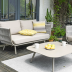 Contemporary Scandinavian Outdoor Rope Weave Sofa - 1/2/3 Seater For Balcony & Outdoor Patio Lumendat