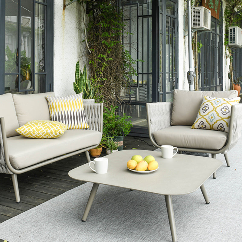 Contemporary Scandinavian Outdoor Rope Weave Sofa - 1/2/3 Seater For Balcony & Outdoor Patio Lumendat