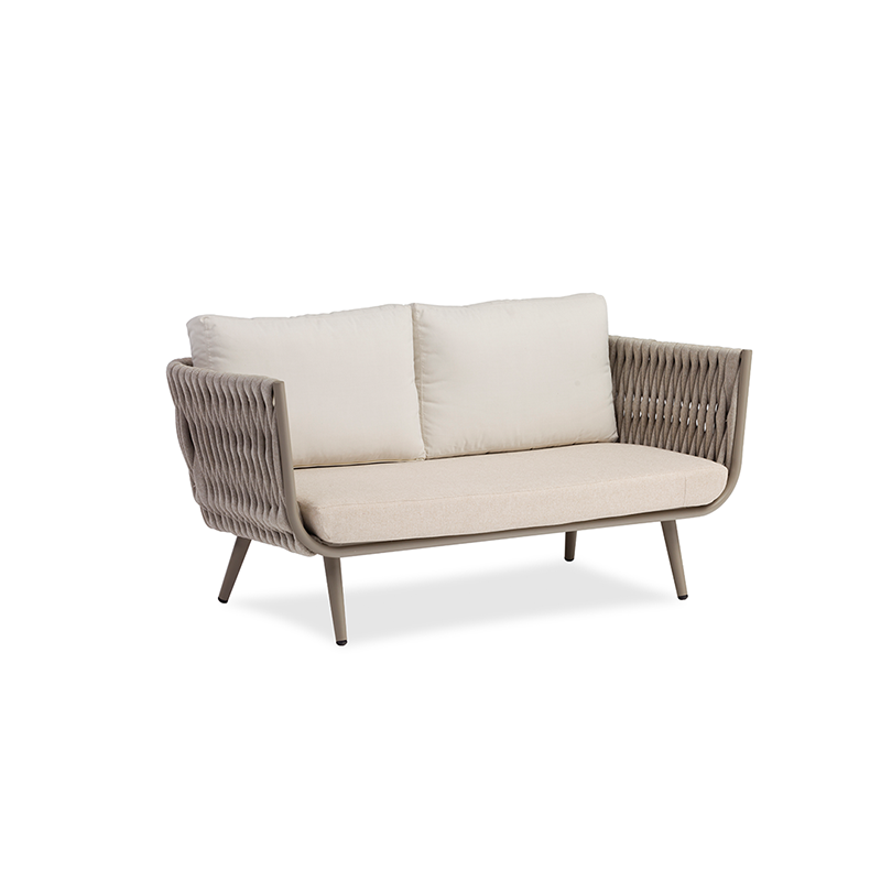 Contemporary Scandinavian Outdoor Rope Weave Sofa - 1/2/3 Seater For Balcony & Outdoor Patio Lumendat