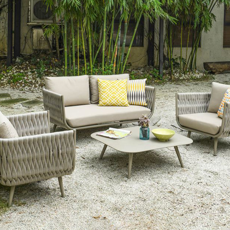 Contemporary Scandinavian Outdoor Rope Weave Sofa - 1/2/3 Seater For Balcony & Outdoor Patio Lumendat
