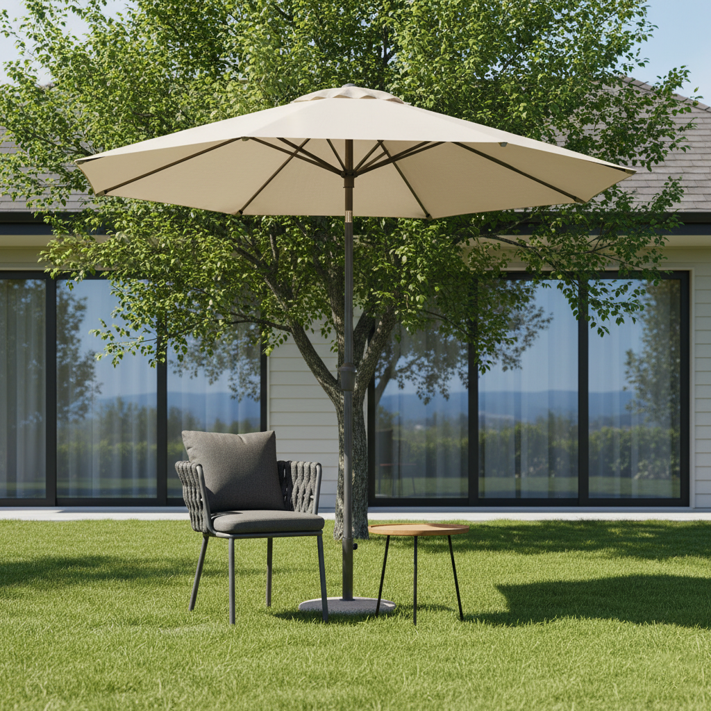 Contemporary Aluminum Outdoor Dining Chair - Waterproof Woven Backrest Accent Chair for Garden Lumendat