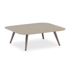 Minimalist Aluminum Side Table - Rectangle Square Accent Table With Sand-Texture Finish For Outdoor Lumendat