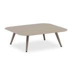Minimalist Aluminum Side Table - Rectangle Square Accent Table With Sand-Texture Finish For Outdoor Lumendat