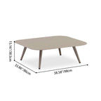 Minimalist Aluminum Side Table - Rectangle Square Accent Table With Sand-Texture Finish For Outdoor Lumendat