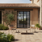 Minimalist Aluminum Side Table - Rectangle Square Accent Table With Sand-Texture Finish For Outdoor Lumendat