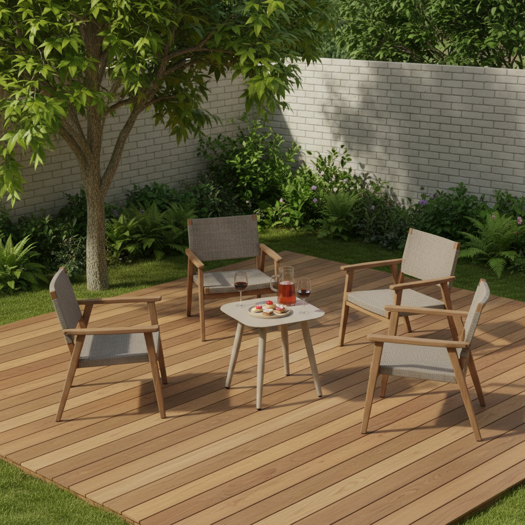 Minimalist Aluminum Side Table - Rectangle Square Accent Table With Sand-Texture Finish For Outdoor Lumendat