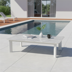 Minimalist Aluminum Alloy Outdoor Table - Scratch-Resistant Sintered Stone Top Outdoor Coffee Table For Outdoor Lumendat