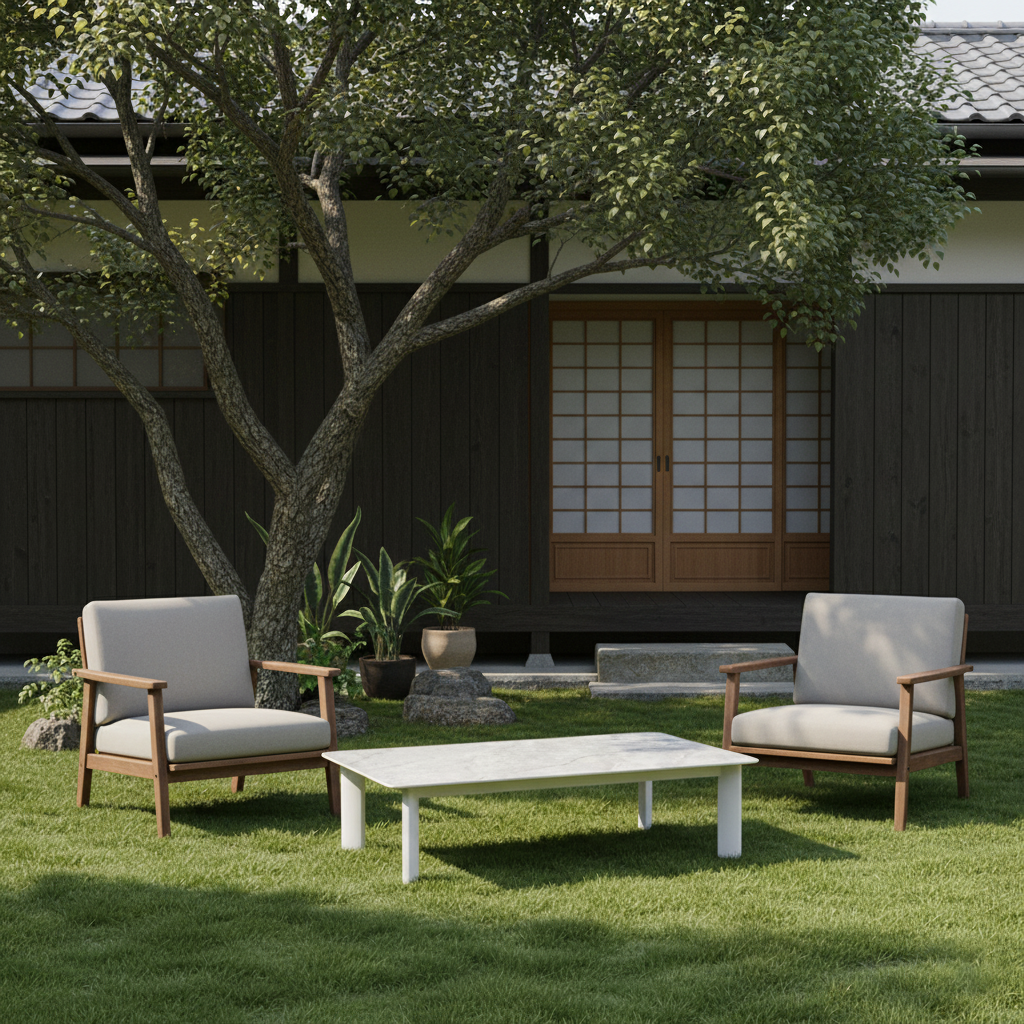 Minimalist Aluminum Alloy Outdoor Table - Scratch-Resistant Sintered Stone Top Outdoor Coffee Table For Outdoor Lumendat