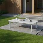 Minimalist Aluminum Alloy Outdoor Table - Scratch-Resistant Sintered Stone Top Outdoor Coffee Table For Outdoor Lumendat