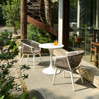 Contemporary PE Rattan Outdoor Leisure Chair - Comfortable Outdoor Dining Chair For Outdoor Lumendat