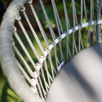 Contemporary Outdoor Lounge Chair - Comfortable Rope Weave Dining Chair For Outdoor Patio Lumendat