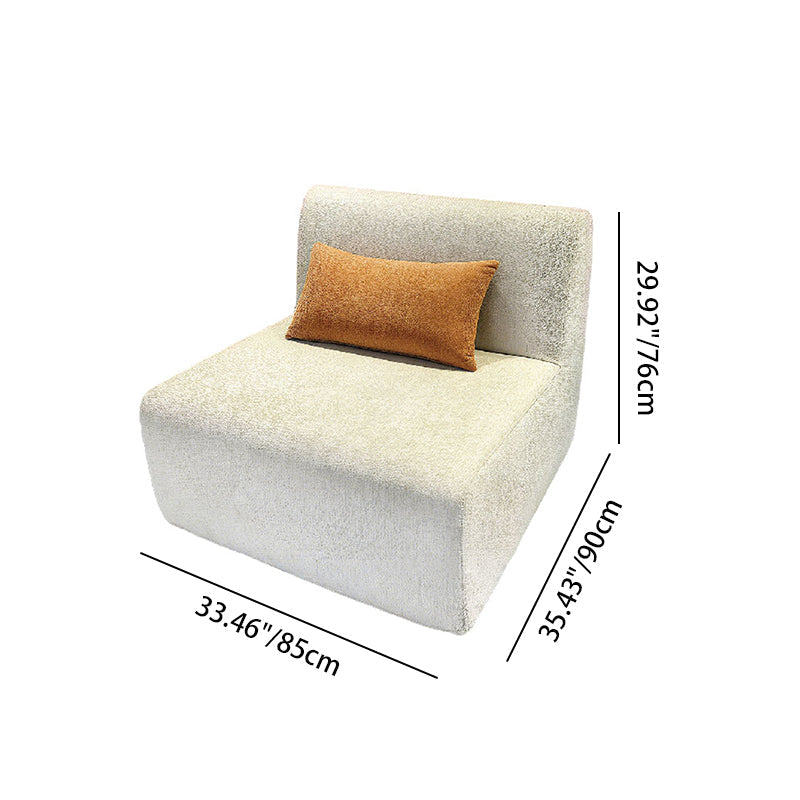 Modern Minimalist Skeletal-Free Single Compression Sofa - Eco-Friendly Formaldehyde-Free Chenille Foam Sofa For Living Room Lumendat