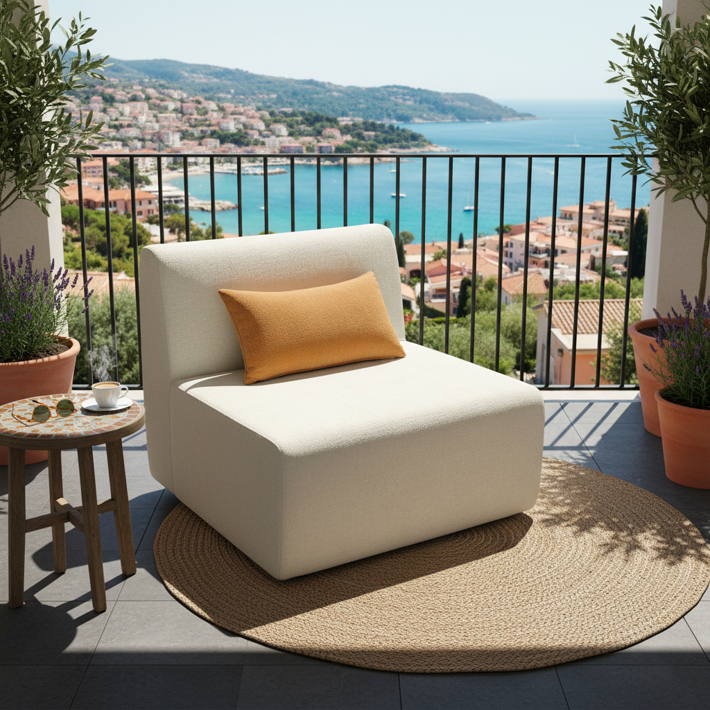 Modern Minimalist Skeletal-Free Single Compression Sofa - Eco-Friendly Formaldehyde-Free Chenille Foam Sofa For Living Room Lumendat