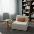 Modern Minimalist Skeletal-Free Single Compression Sofa - Eco-Friendly Formaldehyde-Free Chenille Foam Sofa For Living Room Lumendat