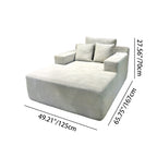 Scandinavian Lightweight Skeletal-Free Single Compression Sofa - High-Density High-Resilience Foam Corduroy Lounge Chair For Living Room Lumendat