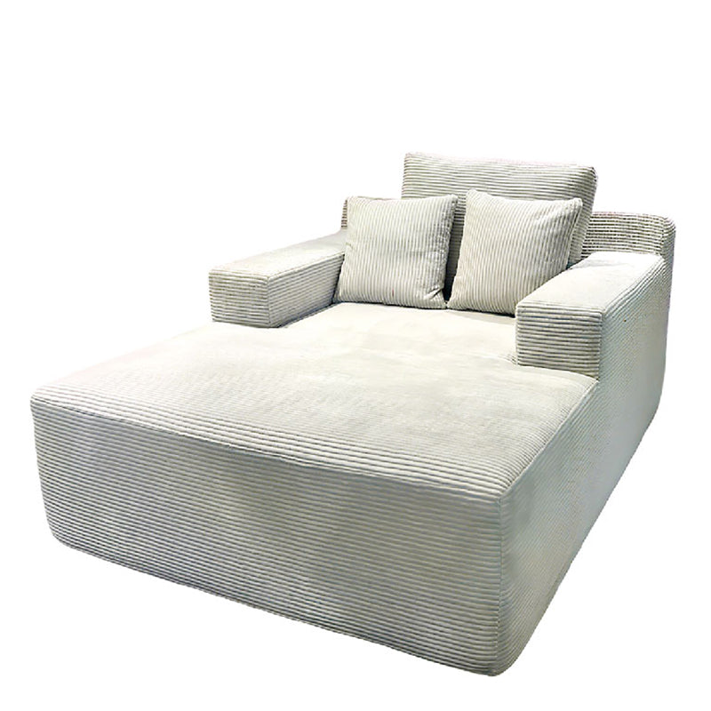 Scandinavian Lightweight Skeletal-Free Single Compression Sofa - High-Density High-Resilience Foam Corduroy Lounge Chair For Living Room Lumendat