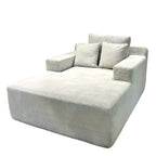 Scandinavian Lightweight Skeletal-Free Single Compression Sofa - High-Density High-Resilience Foam Corduroy Lounge Chair For Living Room Lumendat