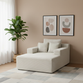 Scandinavian Lightweight Skeletal-Free Single Compression Sofa - High-Density High-Resilience Foam Corduroy Lounge Chair For Living Room Lumendat