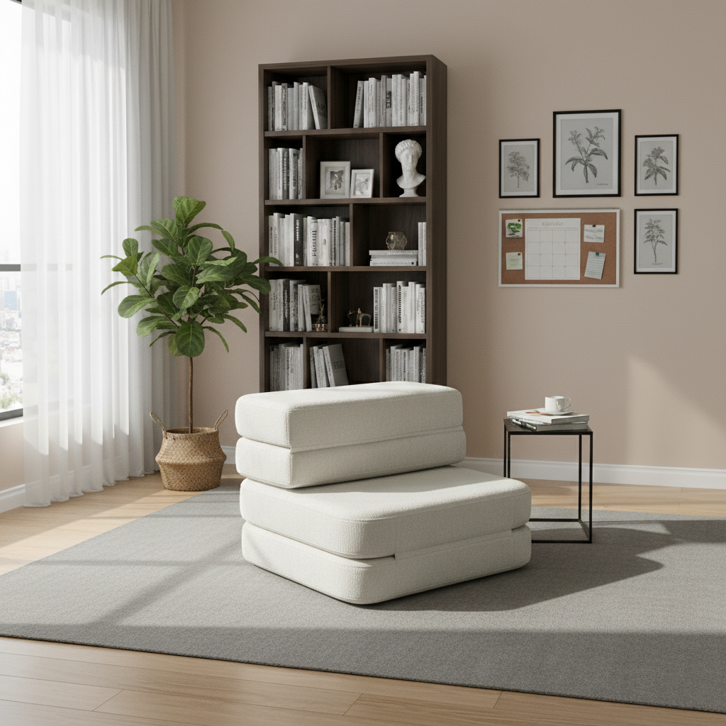 Nordic Foldable Multifunctional Compression Sofa - Skeletal-Free Silent Chenille Foam Sofa For Living Room & Bedroom Lumendat